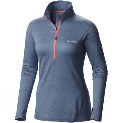 Camisa Columbia Diamond Peak Half Zip Mujer Azules - Chile LHU541632